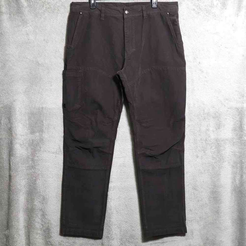 Harley Davidson Jeans Mens 37x32 Gray Stretch Canvas Double Knee Moto Denim Pant